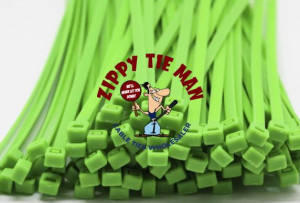 4.8mm x 200mm Light Green Cable Ties 100pcs