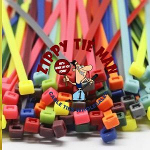4.8mm X 200mm Mixed-Colour Cable Ties 100pcs