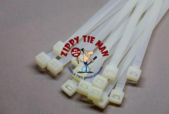 3.6mm x 150mm White Cable Ties 100pcs